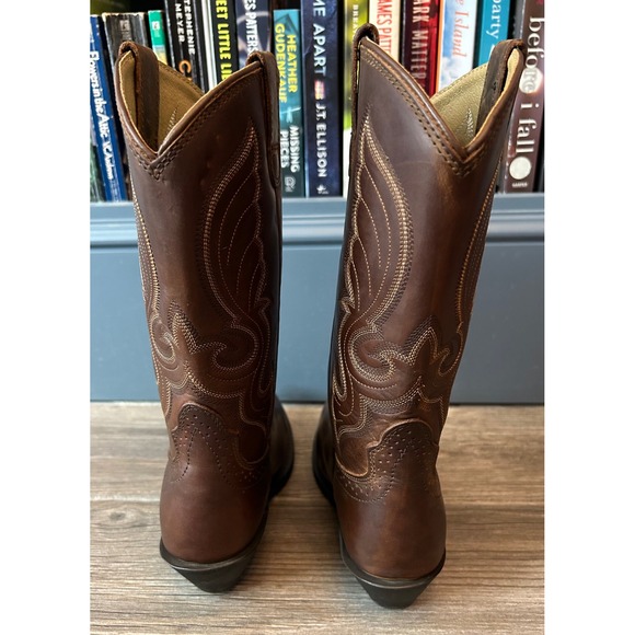 Shyanne Womens Western Boots Size 7 Brown Leather Cowboy Boots Clean - Picture 7 of 10